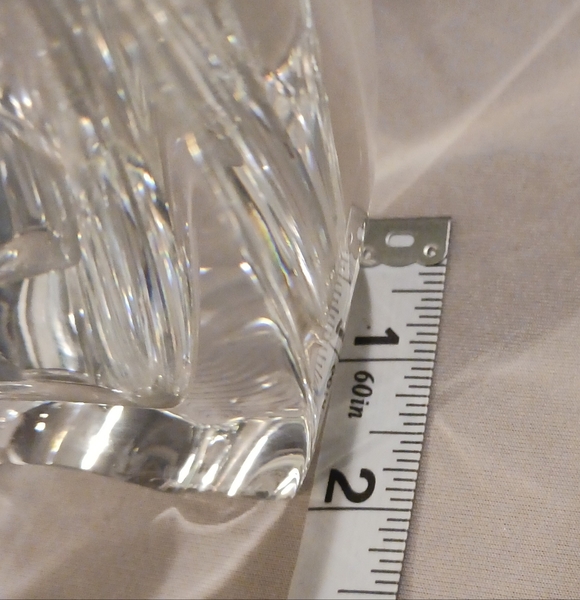 Baccarat Clear and Dark Green Glass Vase - Picture 12 of 16